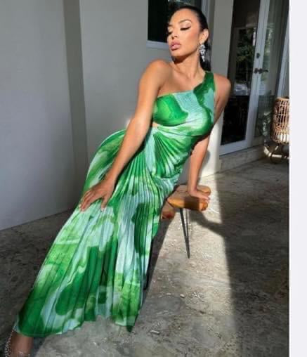 VESTIDO PLIZADO LD9498