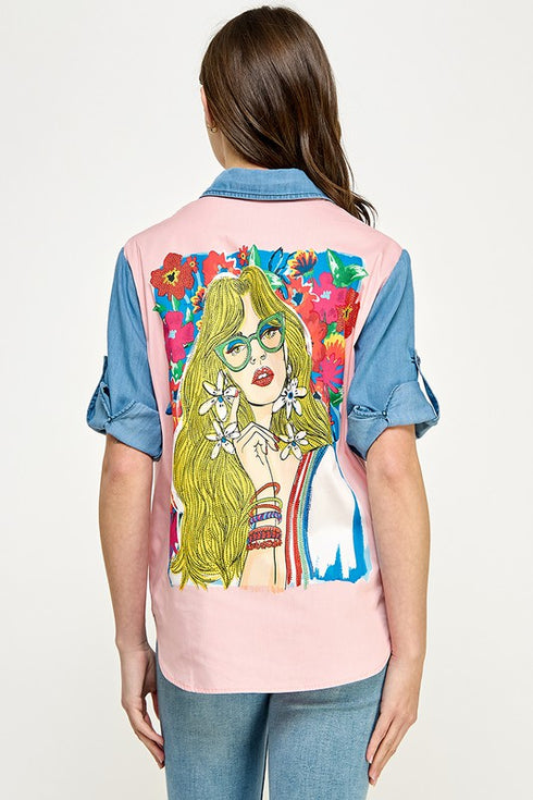 CAMISERA ESTAMPADA JJ1986