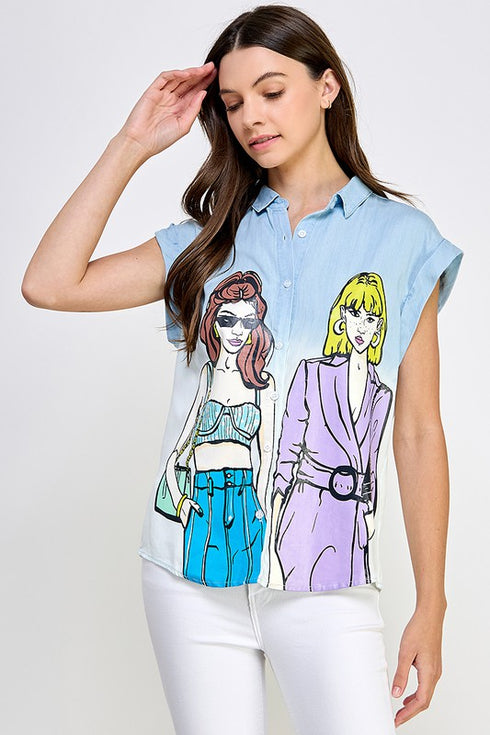 CAMISERA ESTAMPADA JJ1966