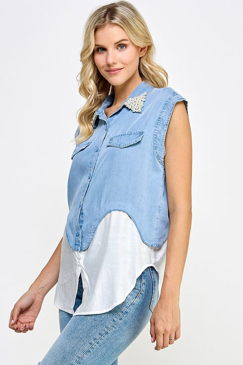 BLUSA SIN MANGAS JJ3496