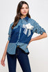 CAMISA DE RALLAS CON FLOR 2 TX71104