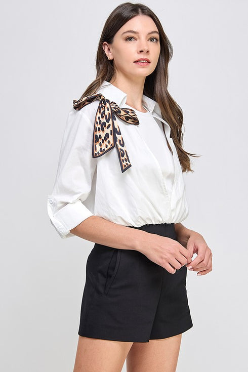 BLUSA CON MOÑO PRINT TX70716