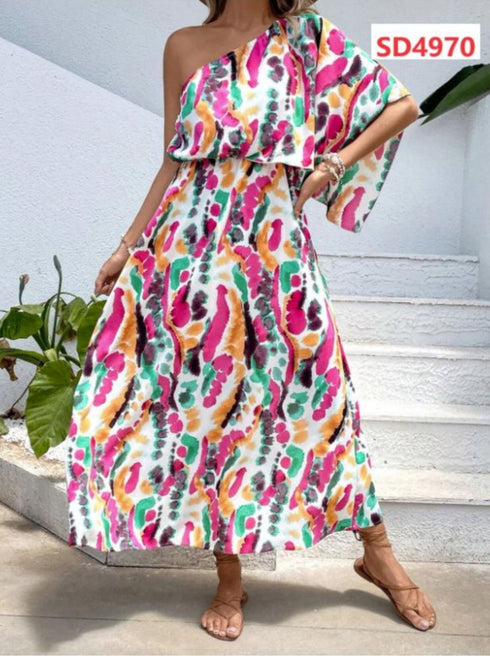 VESTIDO CON UNA MANGA SD4970