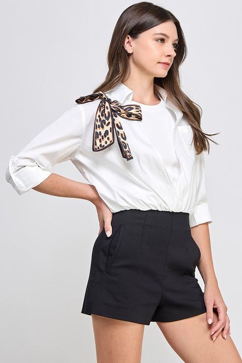 BLUSA CON MOÑO PRINT TX70716