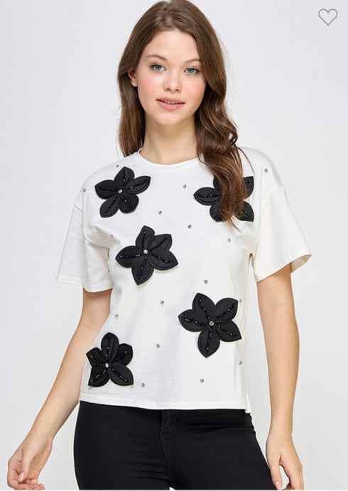 BLUSA CON FLORES LP8803-1