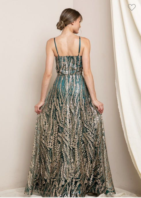 VESTIDO CON BRILLO M21263