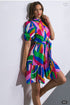 VESTIDO ESTAMPADO CON CINTO ID20702