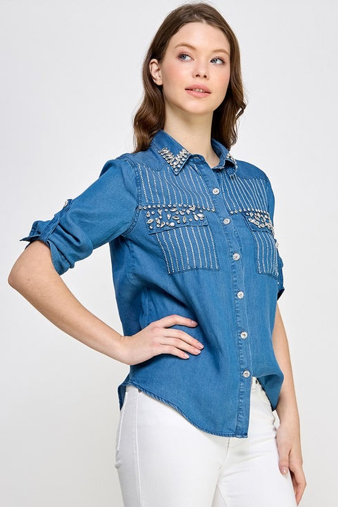 BLUSA CON PIEDRAS TX71026