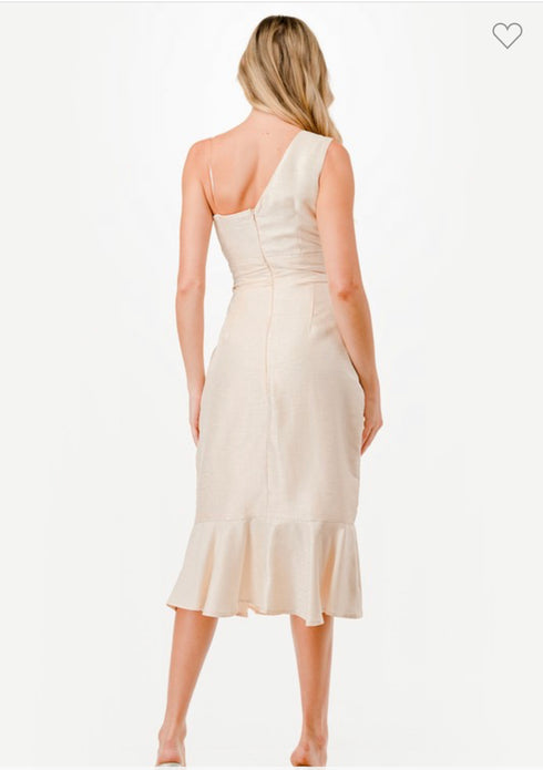 VESTIDO DETALLE EN HOMBRO LD5400