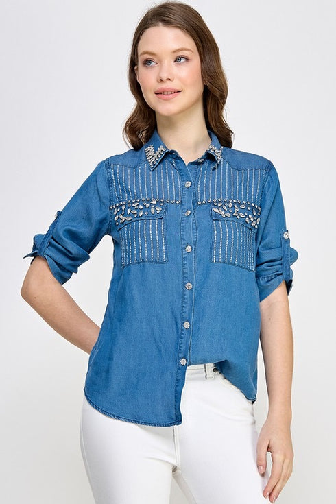 BLUSA CON PIEDRAS TX71026