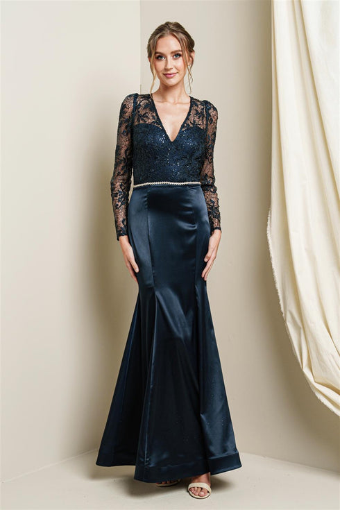 VESTIDO CON ENCAJE M21224