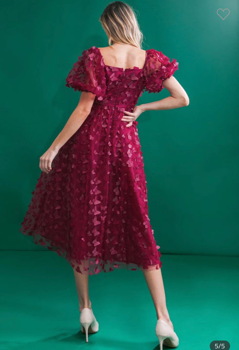 VESTIDO CON MARIPOSA 3D ID20220