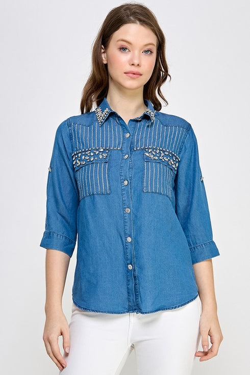 BLUSA CON PIEDRAS TX71026