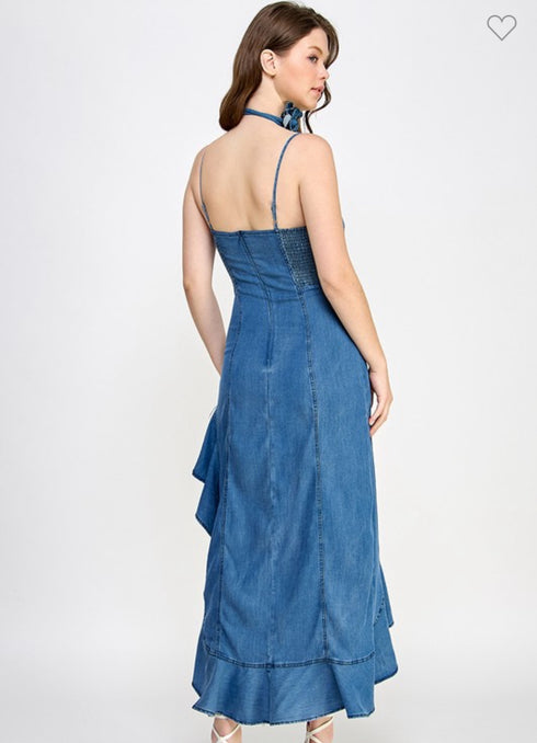 VESTIDO CON FLOR JJ10056