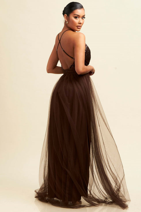 VESTIDO DE LENTEJUELAS LD3455