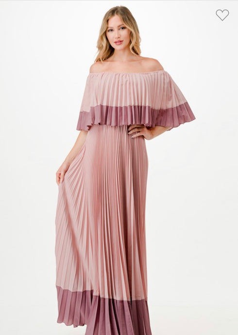 VESTIDO PLISADO LD5110