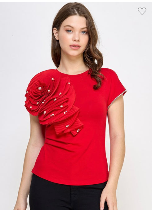 BLUSA CON FLOR JJ10055