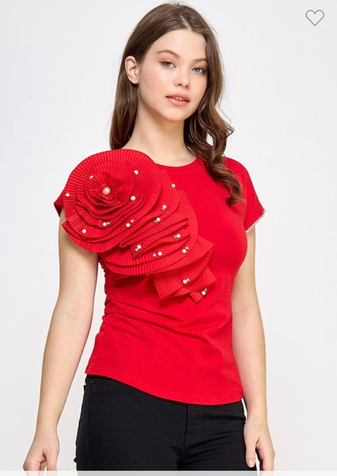 BLUSA CON FLOR JJ10055