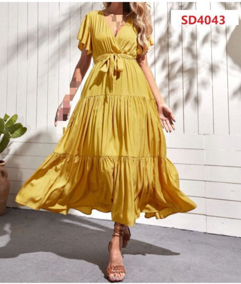 VESTIDO CINTO EN CINTURA SD4043