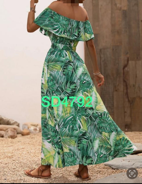 VESTIDO CAMPESINO ESTAMPADO SD4792