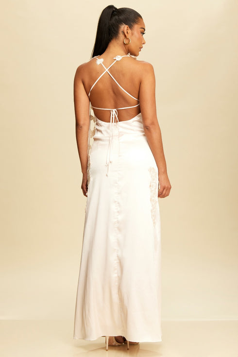 VESTIDO MAXI CON FLORES LD10855