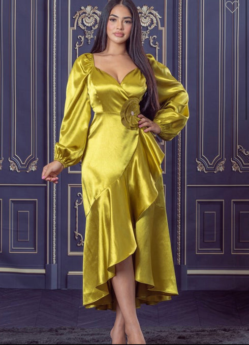 VESTIDO DETALLE EN CINTURA LD66284