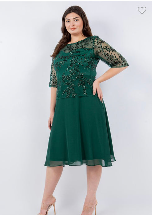 VESTIDO CON LENTEJUELA MG8197