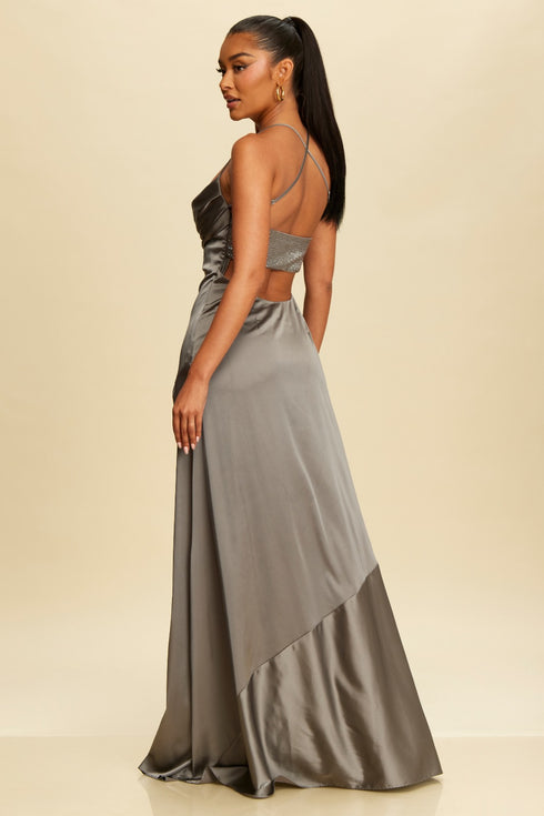 VESTIDO MAXI SATIN LD10831