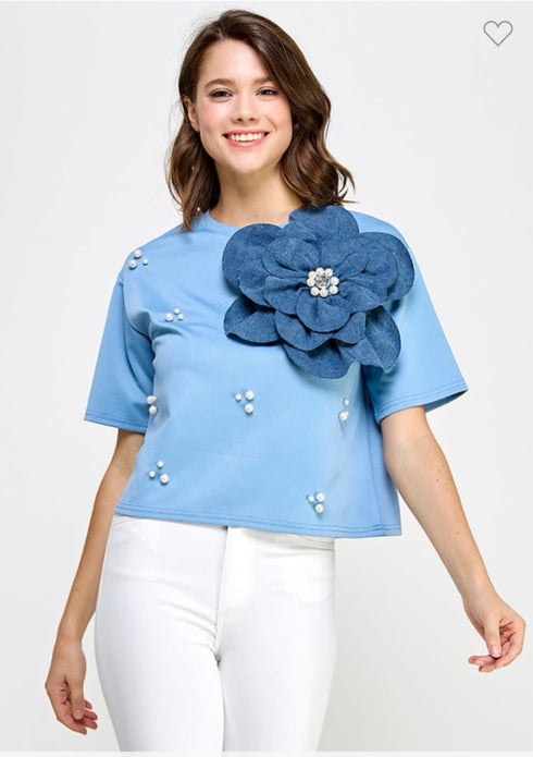 BLUSA CON FLOR LP8780-1