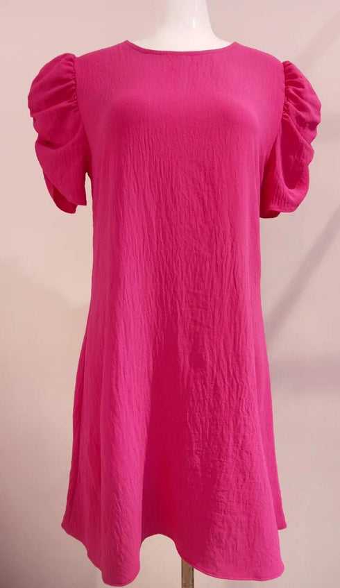 VESTIDO MANGA PUFF DP5819