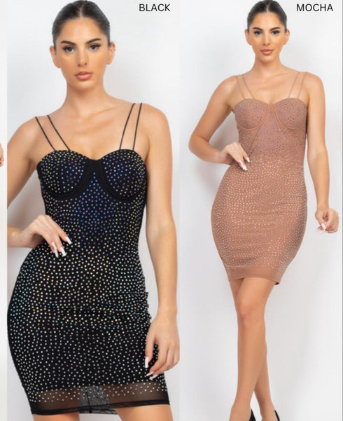 VESTIDO CON PIEDRAS HMD13026A