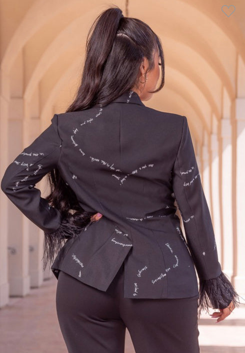 BLAZER CON LETRAS ZJ-58042