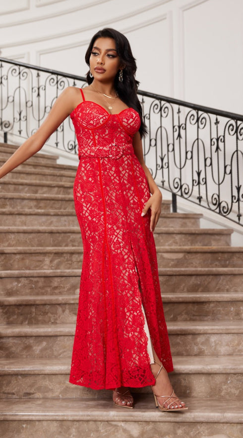 VESTIDO ENCAJE CD30511