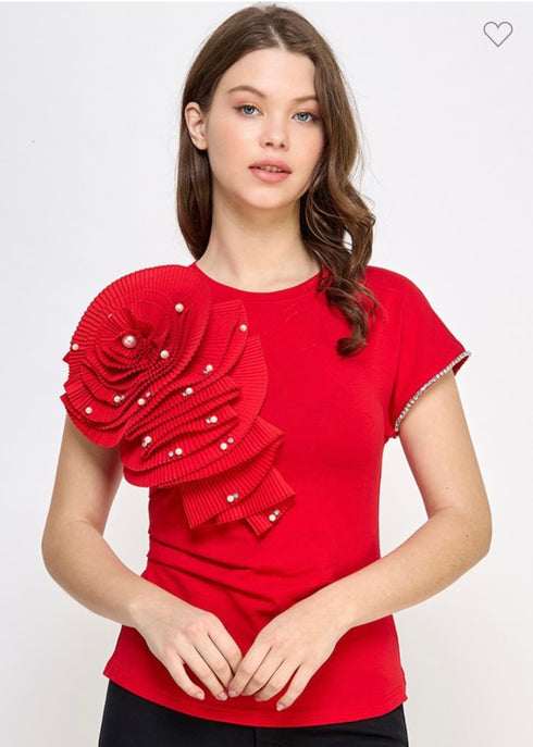 BLUSA CON FLOR JJ10055