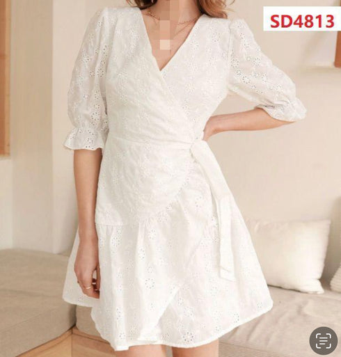 VESTIDO CON ENCAJE SD4813