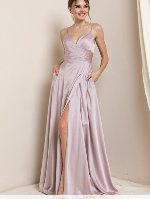 VESTIDO SATIN W19517-1