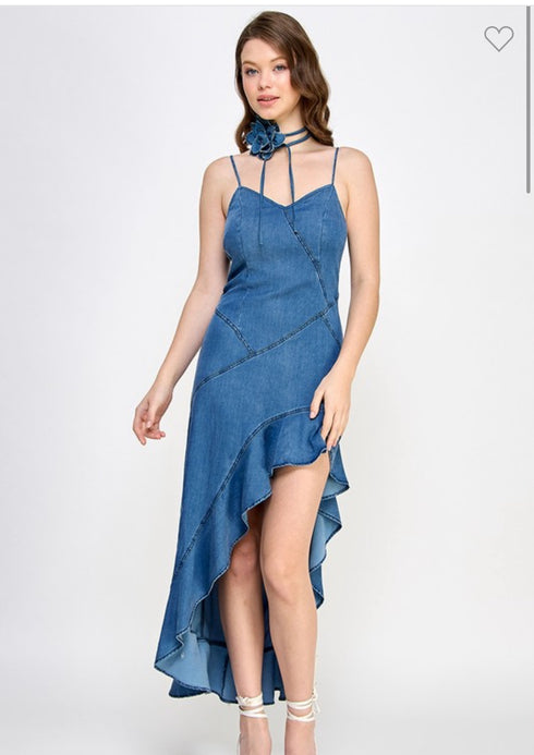 VESTIDO CON FLOR JJ10056