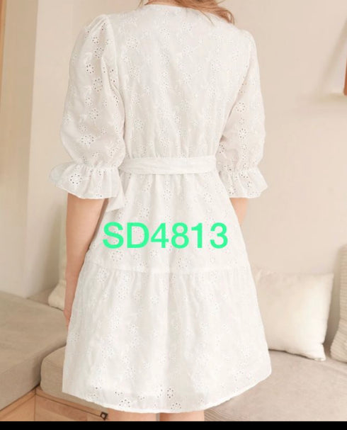 VESTIDO CON ENCAJE SD4813