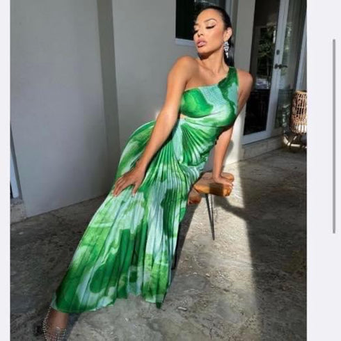 VESTIDO PLIZADO LD9498