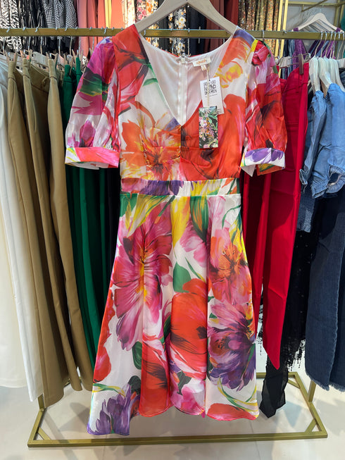 VESTIDO ESTAMPADO CUELLO V ZD48577