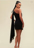 VESTIDO CORTO DETALLE EN HOMBRO LD9433