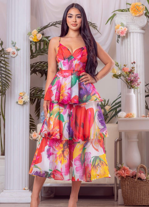 VESTIDO CON OLANES ZD48601