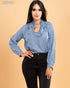 BLUSA DENIN RUFFLE EN PECHO ST1563-L