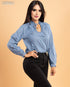 BLUSA DENIN RUFFLE EN PECHO ST1563-L