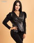 BLUSA DE CUERO CRUZADA T51097K