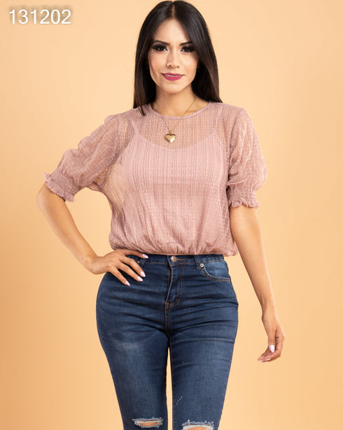 BLUSA MANGA TRANSPARENTE T11782