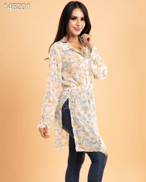 BLUSA LARGA FLOREADA T11533