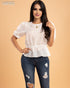 BLUSA CINTO EN CINTURA CON CUADROS BT02570
