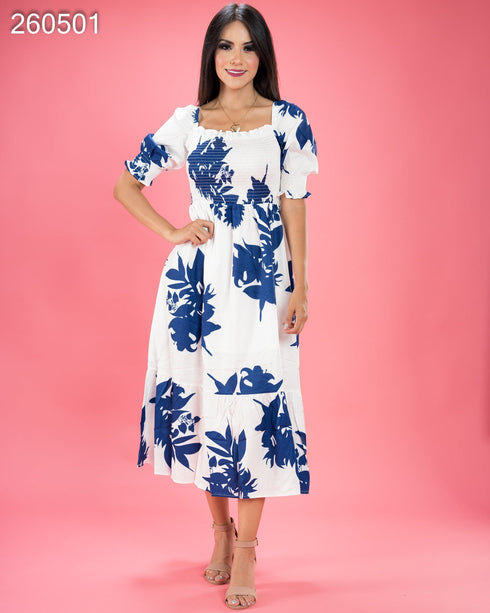 VESTIDO LARGO FLOREADO SD3478