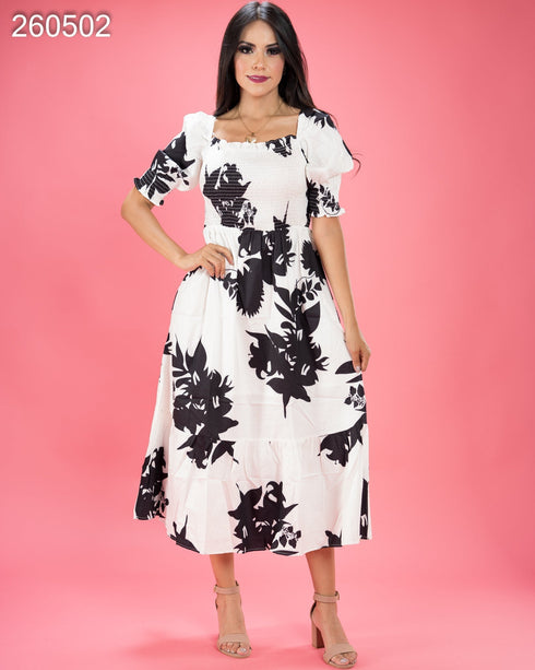 VESTIDO LARGO FLOREADO SD3478